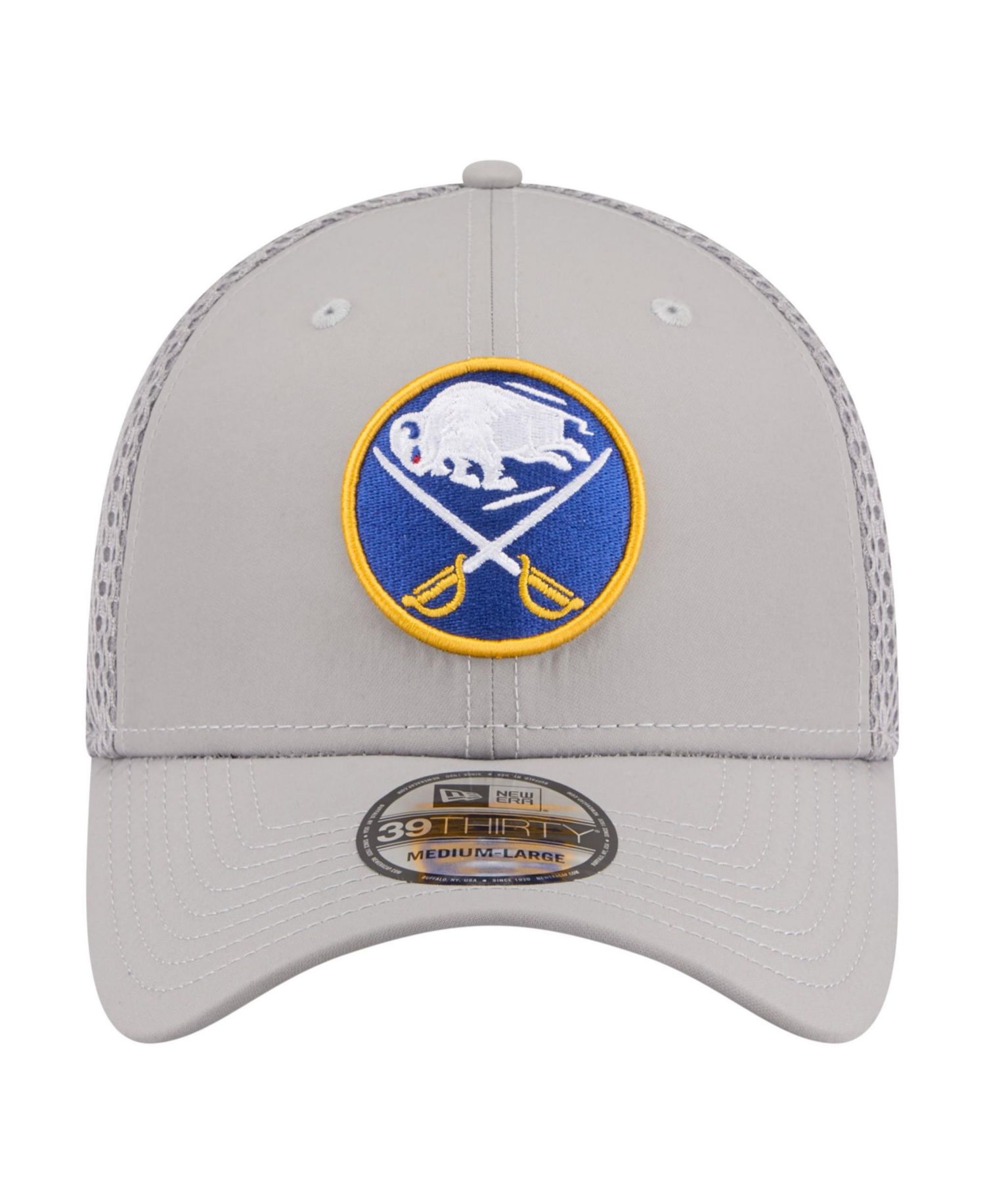 Men's Gray Buffalo Sabres Logo 39THIRTY Flex Hat