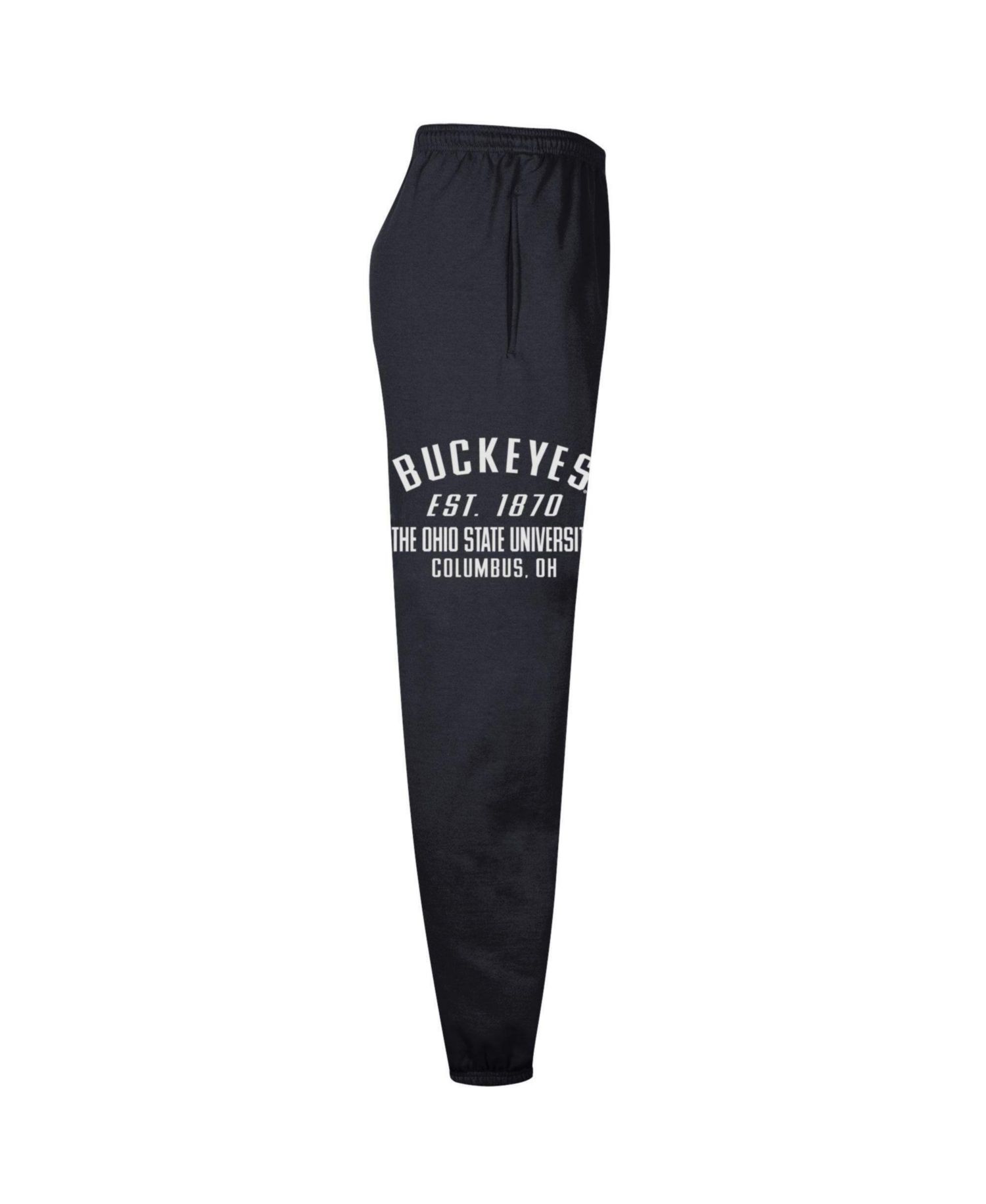 Men's Black Ohio State Buckeyes Power blend Banded Fleece Sweatpants