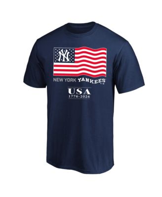 Men's Navy New York Yankees USA 1776-2026 Big & Tall T-Shirt