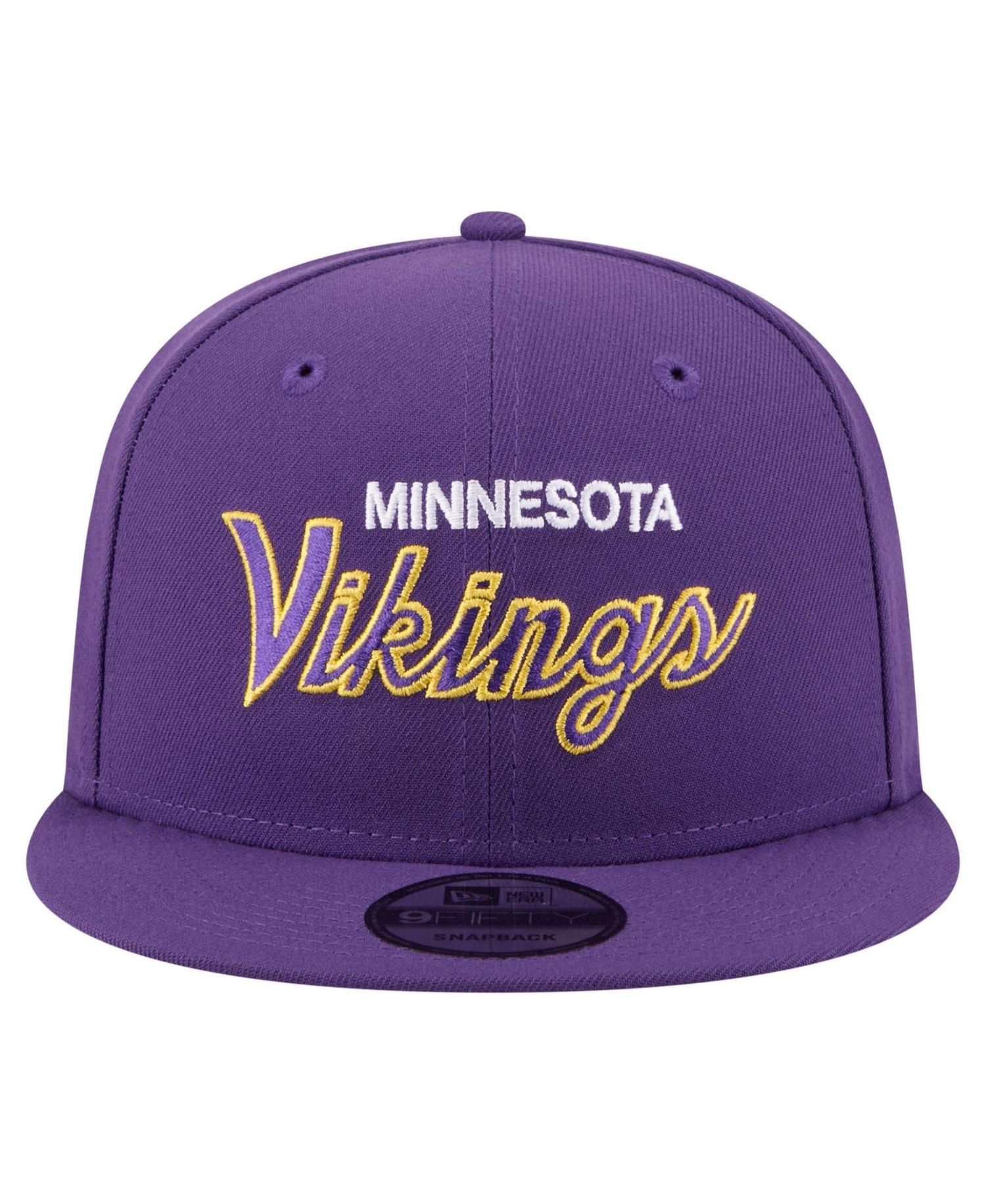 Men's Purple Minnesota Vikings Core Team Script 9FIFTY Snapback Hat