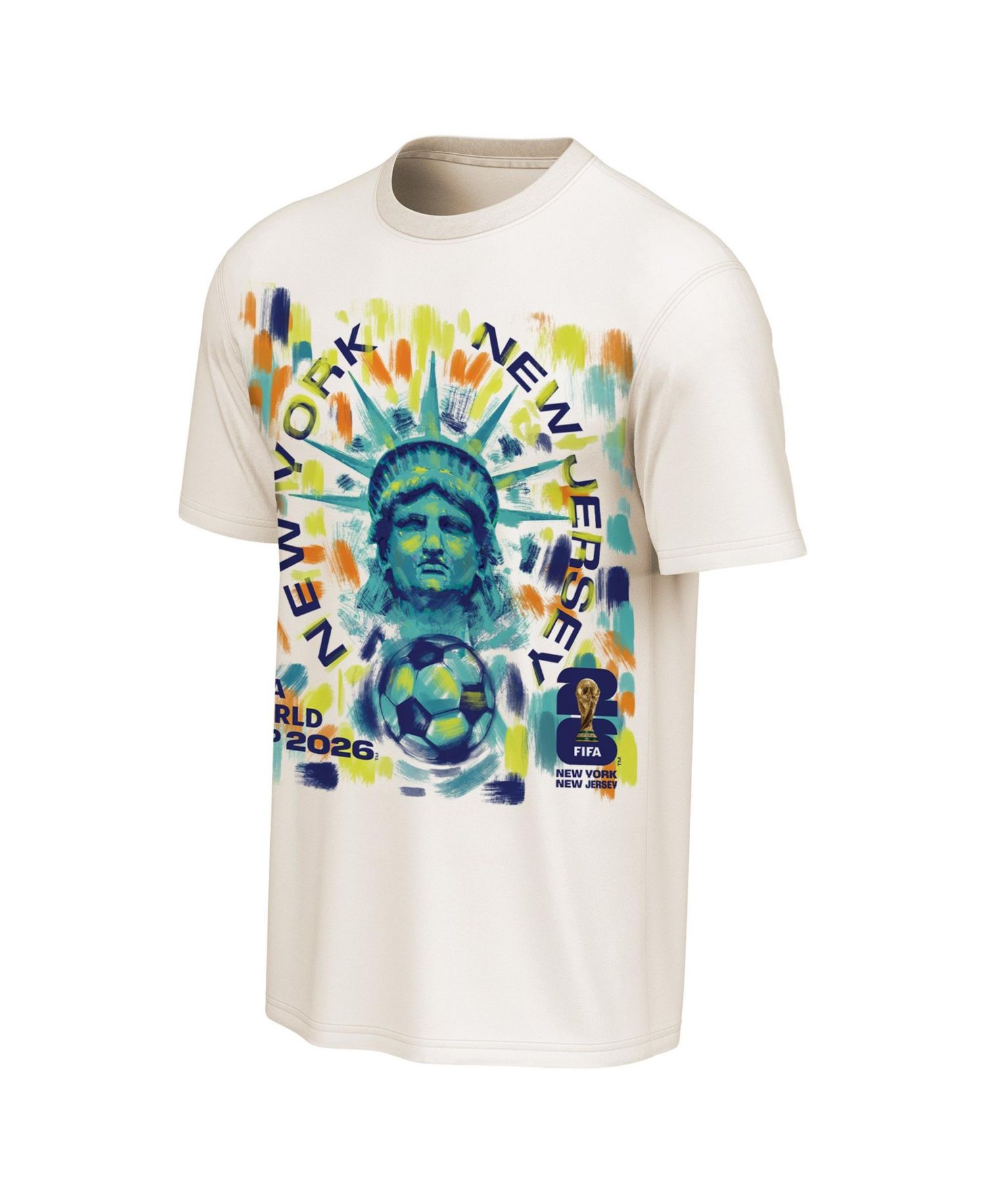 Big Boys and Girls Natural FIFA World Cup 2026 New York/New Jersey Homestyle Poster T-Shirt