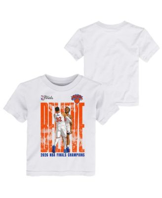 Toddler OG Anunoby Karl-Anthony Towns White New York Knicks 2026 NBA Finals Champions Believe T-Shirt
