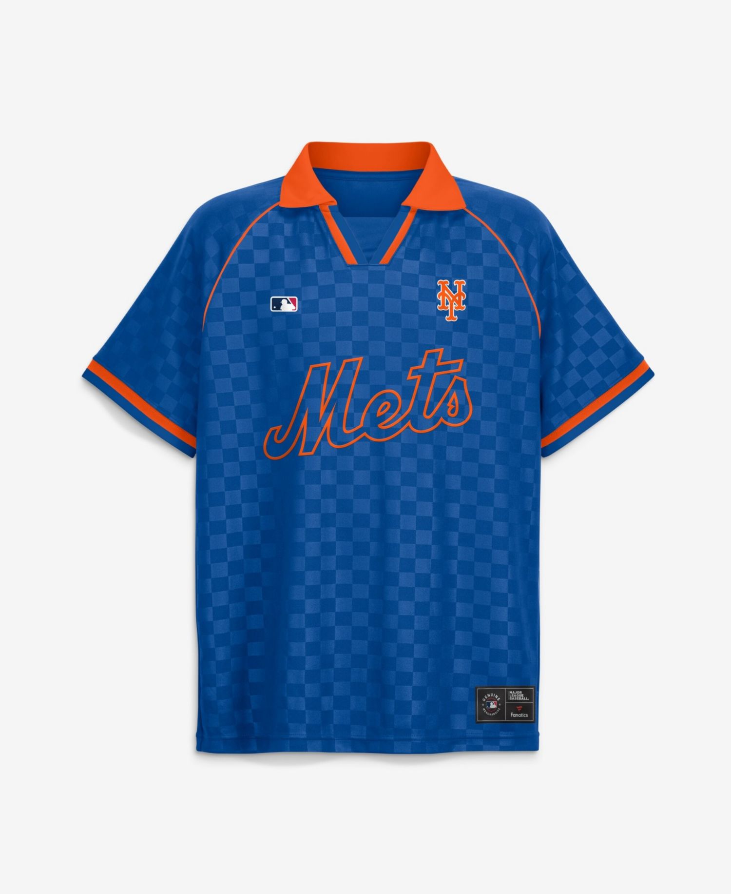 Men's Royal New York Mets Homerun Raglan V-Neck Polo Shirt