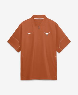 Men's Texas Orange Texas Longhorns 2026 Sideline Short Sleeve Quarter-Zip Coaches Jacket