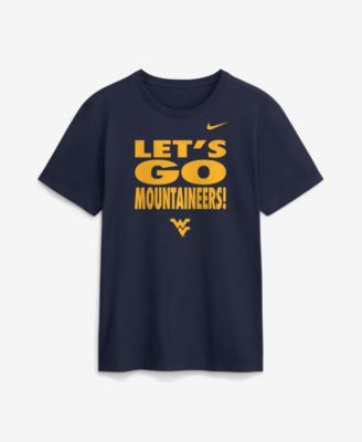 Men's Navy West Virginia Mountaineers 2026 Sideline Dri-FIT Slogan T-Shirt