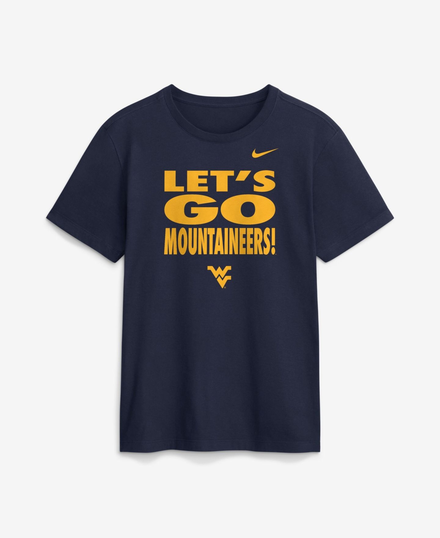 Мужская футболка Nike Navy West Virginia Mountaineers 2026 Sideline Dri-FIT Slogan — фото 1