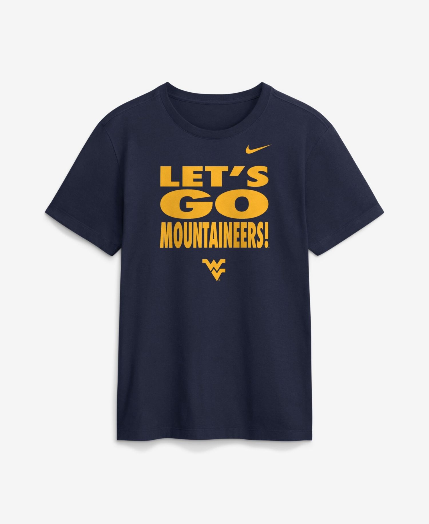 Men's Navy West Virginia Mountaineers 2026 Sideline Dri-FIT Slogan T-Shirt