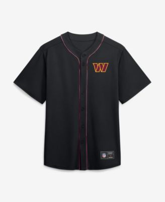 Men's Black Washington Commanders After Hours Button-Up Baseball Top
