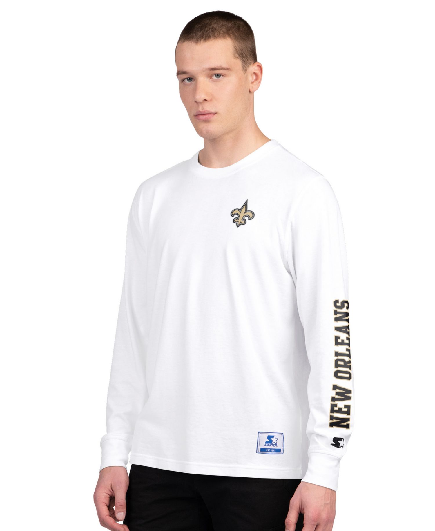 Men's Black/White New Orleans Saints Short Sleeve Long Sleeve Combo Pack T-Shirt