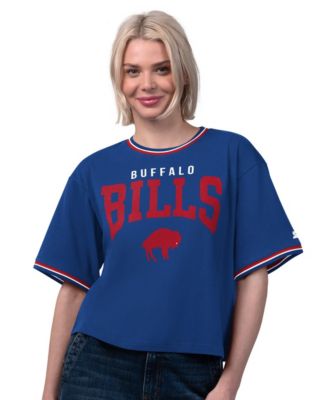 Women's Buffalo Bills Vintage Ace Oversized Cropped T-Shirt