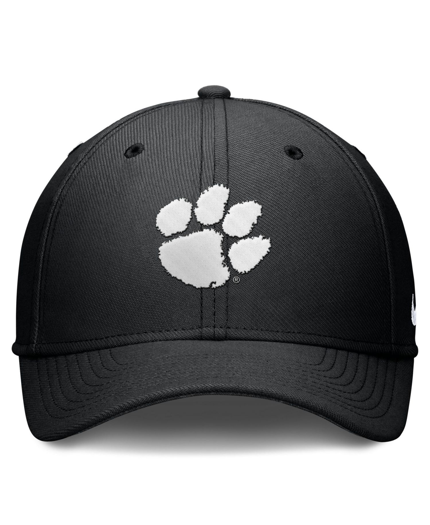 Men's Black Clemson Tigers Rise Swoosh Dri-FIT Flex Hat