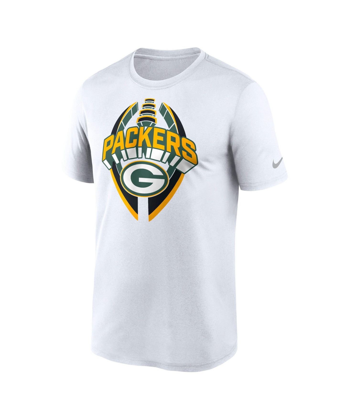 Мужская футболка Nike White Green Bay Packers Legend Icon Performance — фото 2