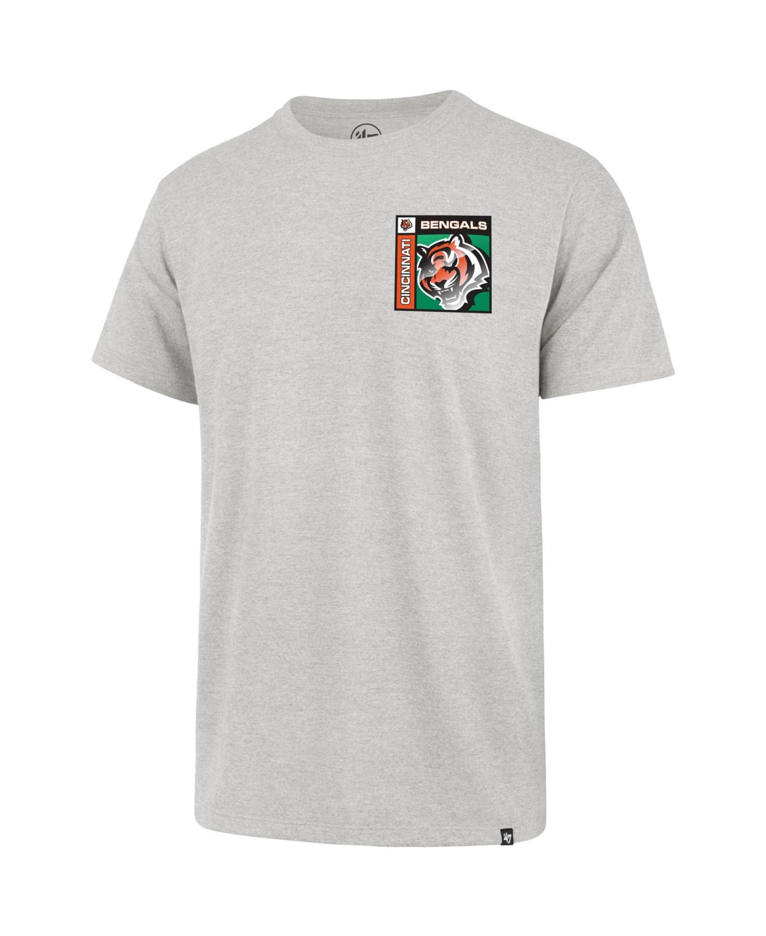 47 Brand Men's Gray Cincinnati Bengals Chrome Plate Franklin T-Shirt