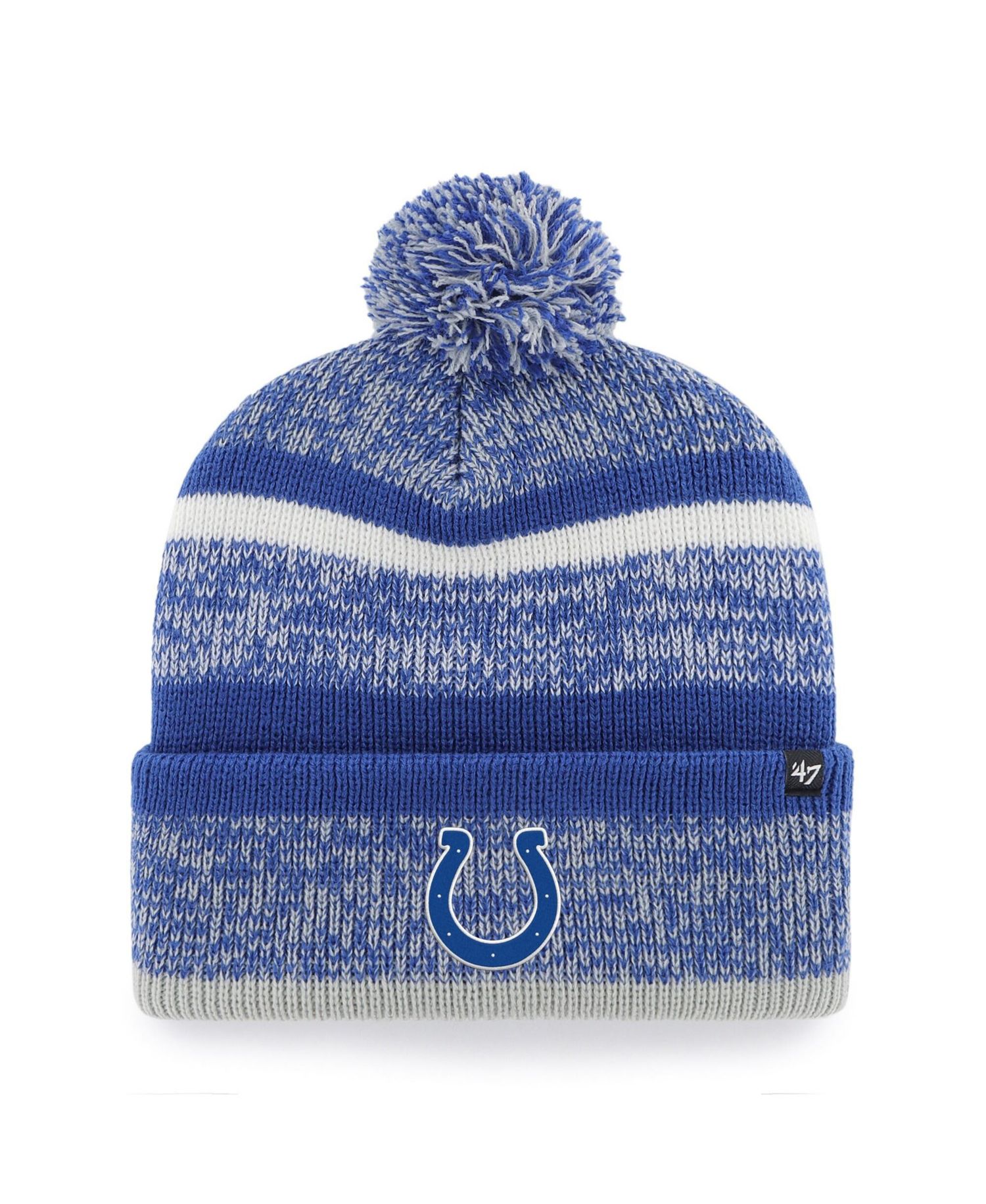 Men's Royal Indianapolis Colts Northward Cuffed Knit Hat with Pom