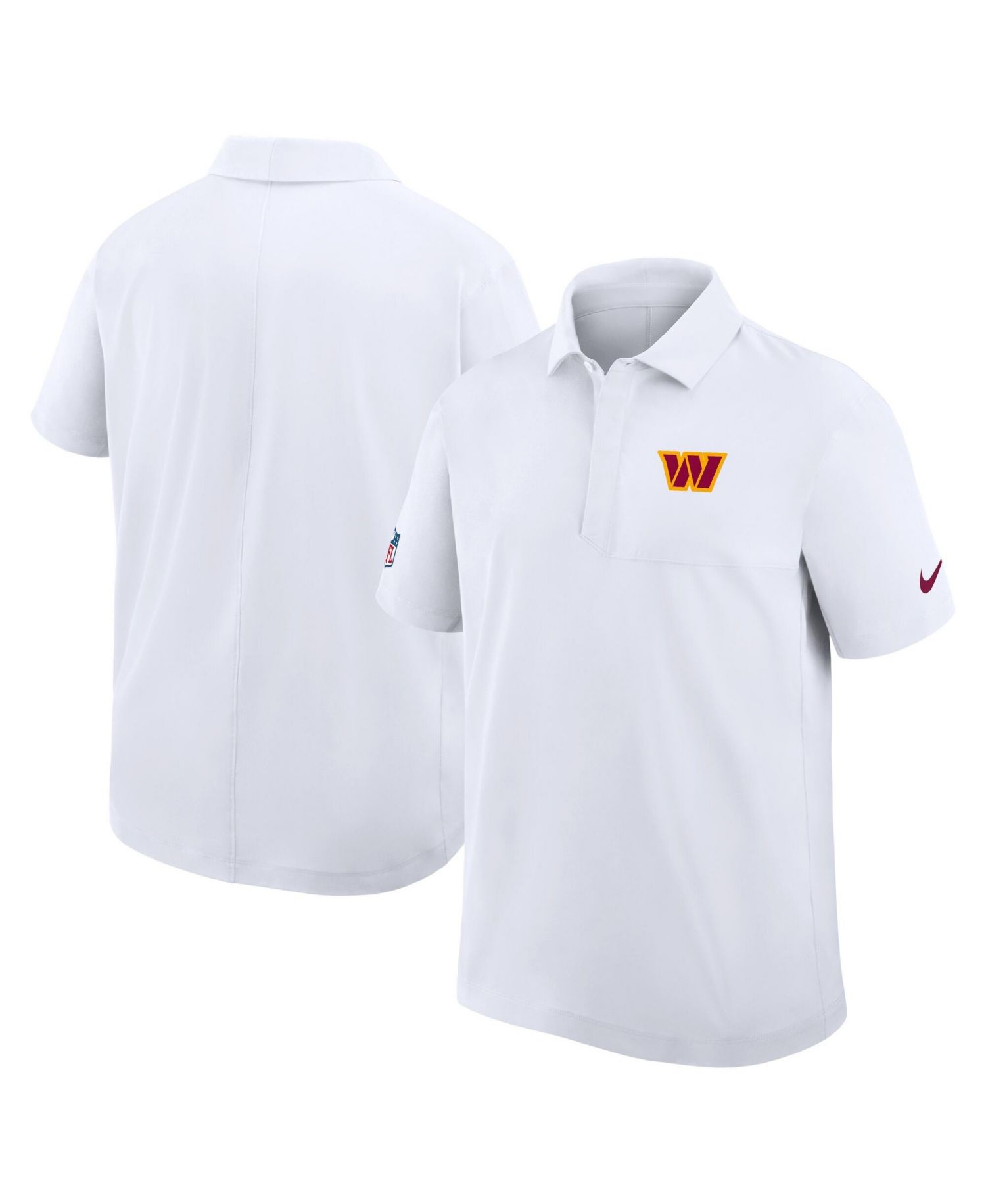 Men's White Washington Commanders Sideline Woven Dri-FIT Polo Shirt