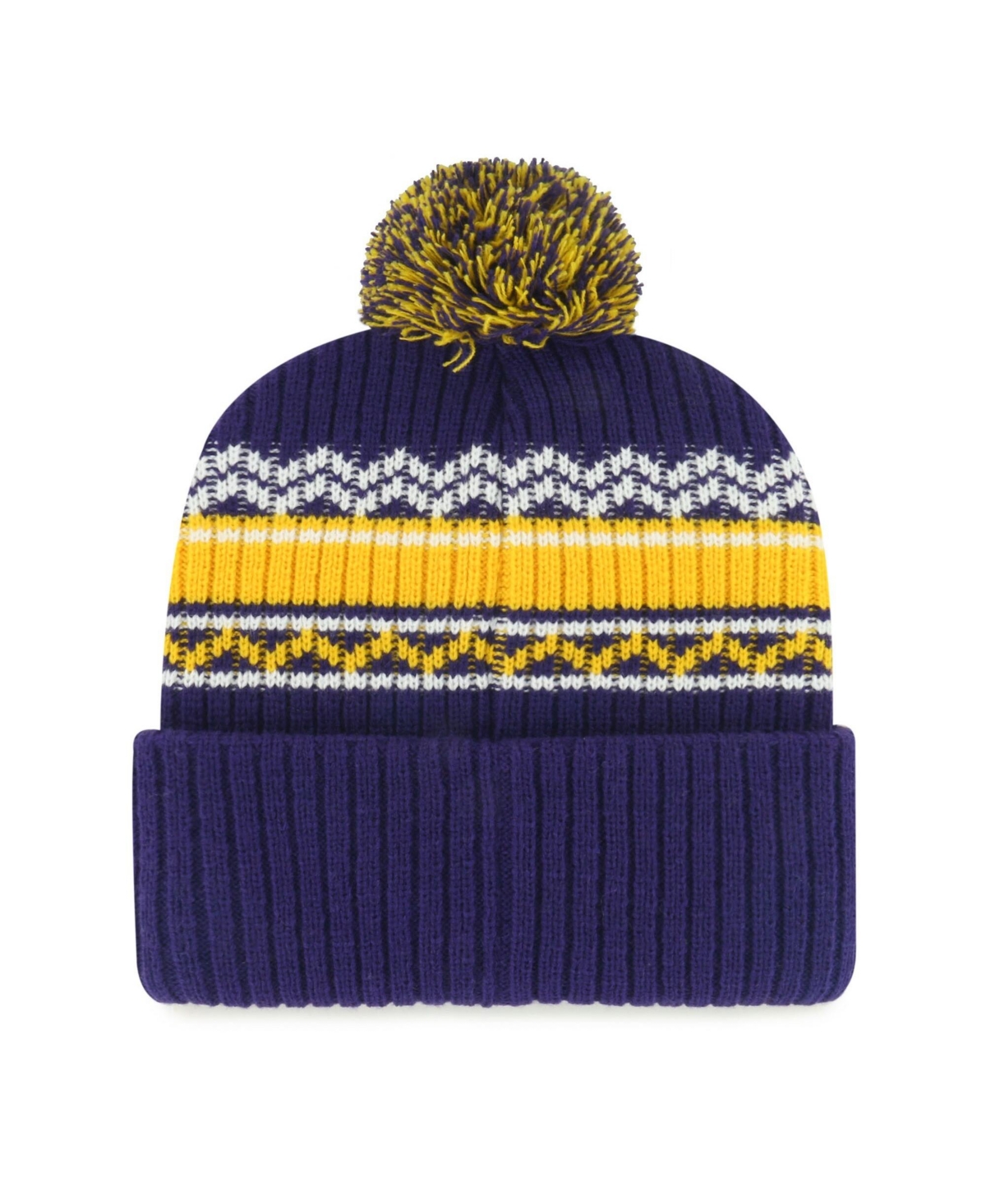 '47 Brand Big Boys and Girls Purple Minnesota Vikings Polar Vortex Cuffed Knit Pom Hat