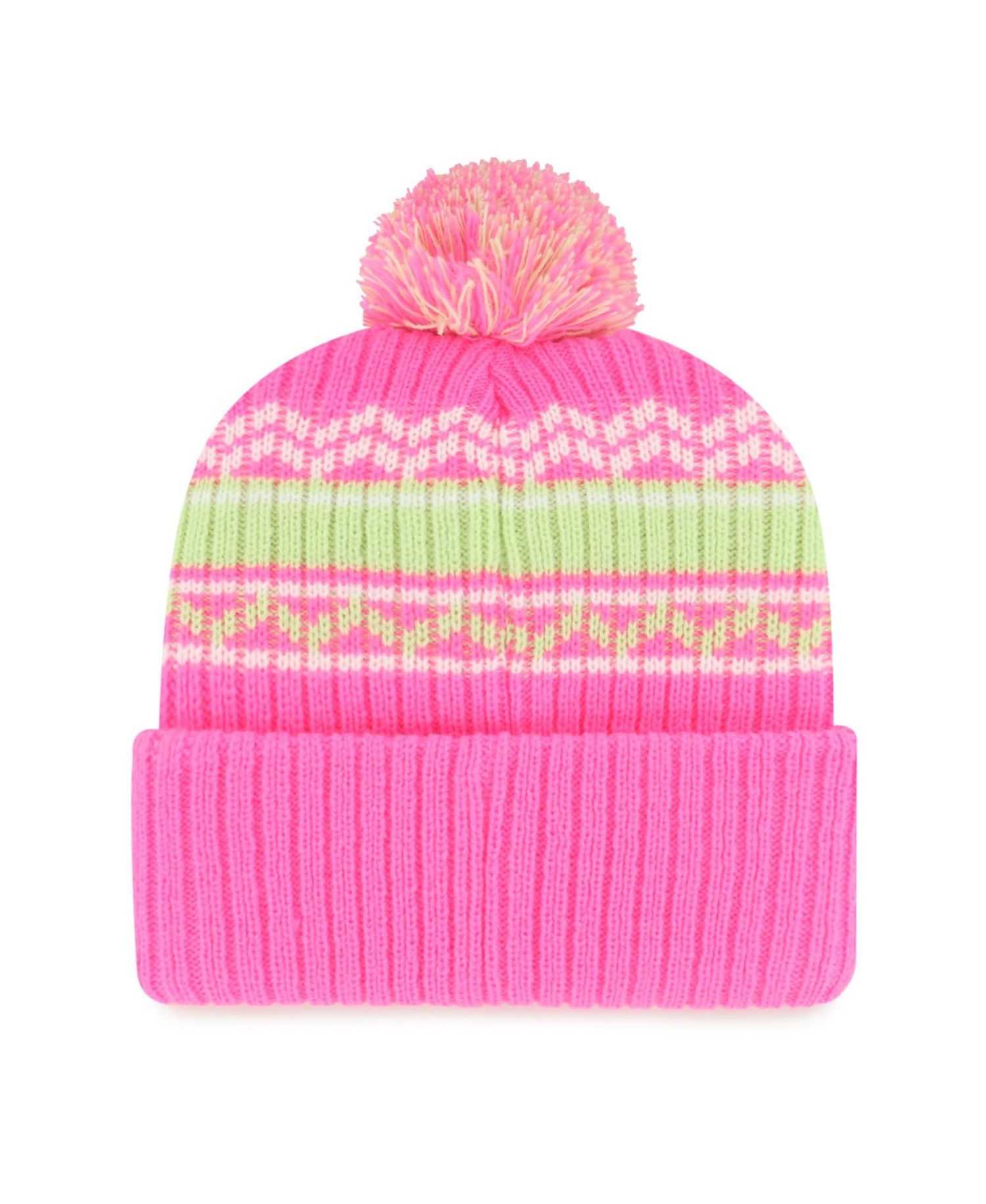 Big Boys and Girls Pink Chicago White Sox Polar Vortex Cuffed Knit Hat with Pom