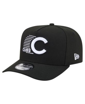 Men's Black Chicago Cubs Motion A-Frame 9FIFTY Snapback Hat
