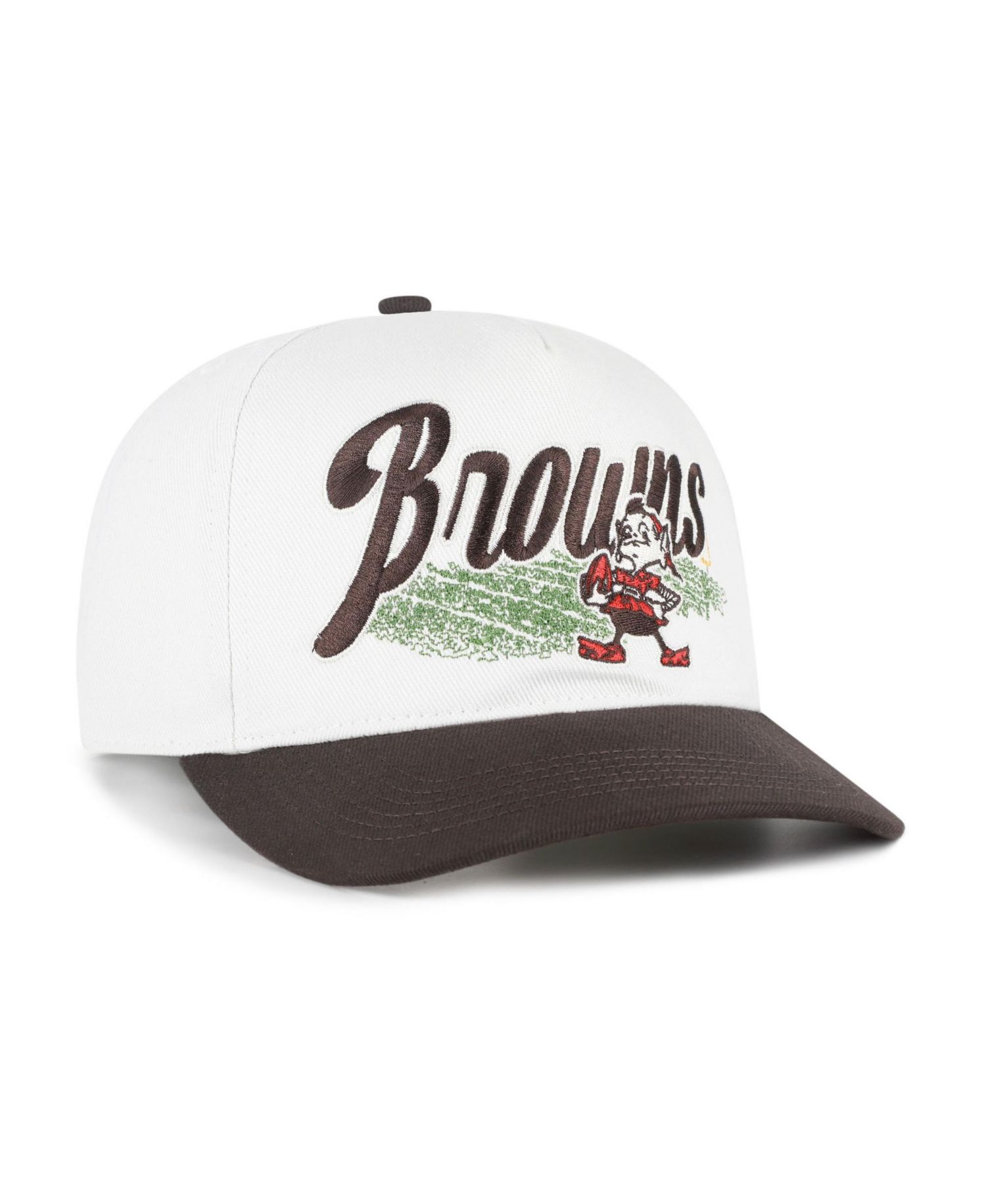 Men's Cream Cleveland Browns Throwback Enfield Hitch Adjustable Hat