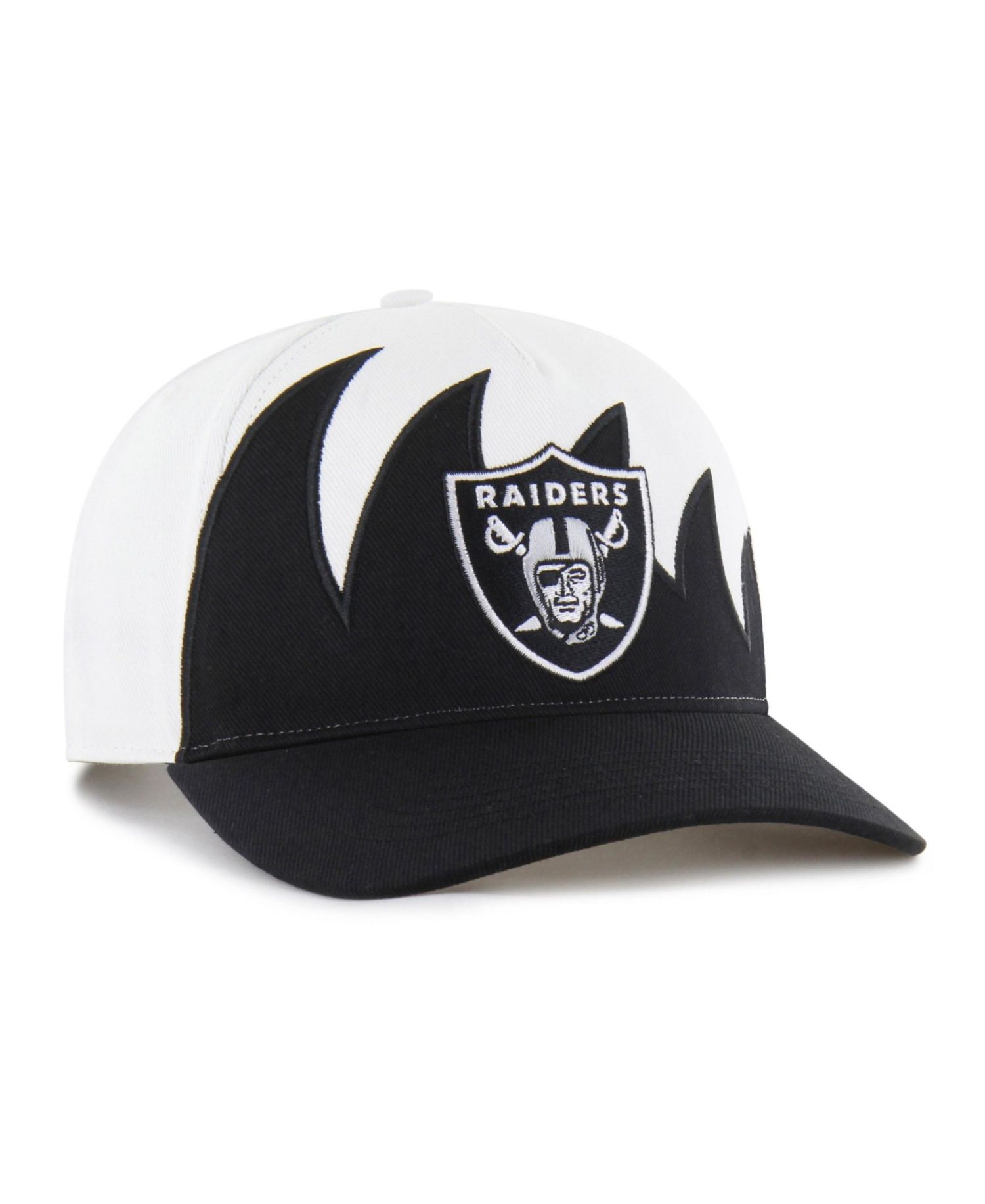 47 Brand Men's White Las Vegas Raiders Jagged Hitch Adjustable Hat
