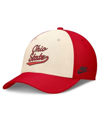 Men's Natural/Scarlet Ohio State Buckeyes Legacy Swooshflex Dri-FIT Hat