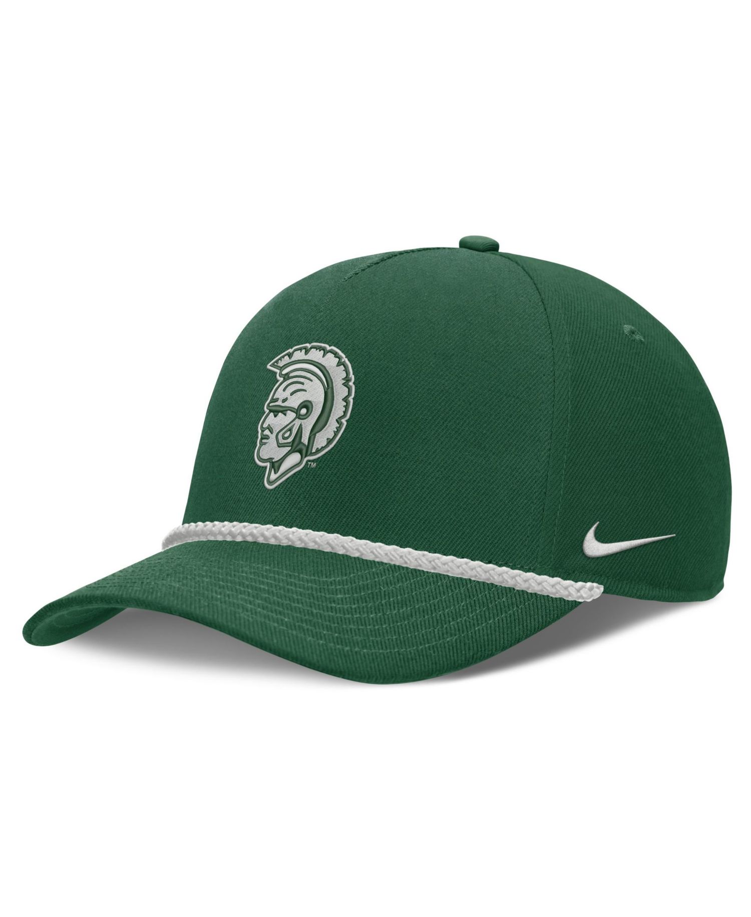 Men's and Women's Green Michigan State Spartans Rope Rise Adjustable Hat