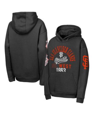 Big Boys and Girls Black San Francisco Giants Premium Sweep Fleece Hoodie