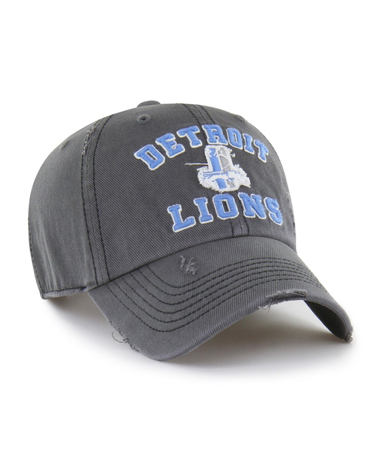 Men's Charcoal Detroit Lions Seymoore Clean Up Adjustable Hat