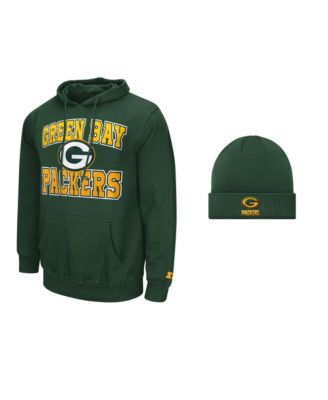 Men's Green Green Bay Packers Hoodie and Cuffed Knit Hat Combo Pack