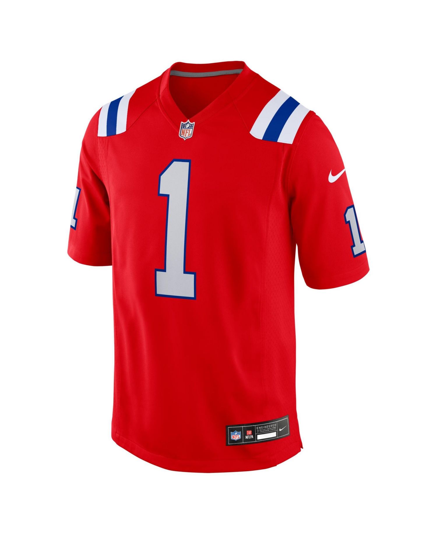 Men's A.J. Brown Red New England Patriots Game Jersey