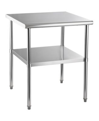 Heavy Duty Stainless Steel Prep Table 30 x 30 x 36 in Supporting 800 lbs with Adjustable Undershelf