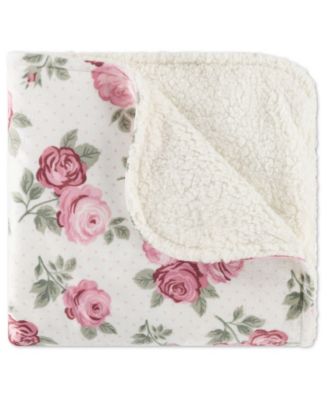 Baby Girls' Allover Rose Graphic Print Blanket