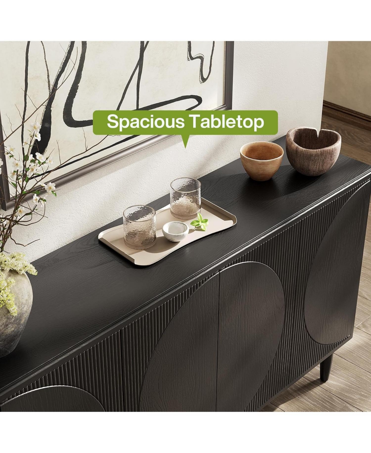 Tribesigns 59" Buffet Cabinet with Storage Doors