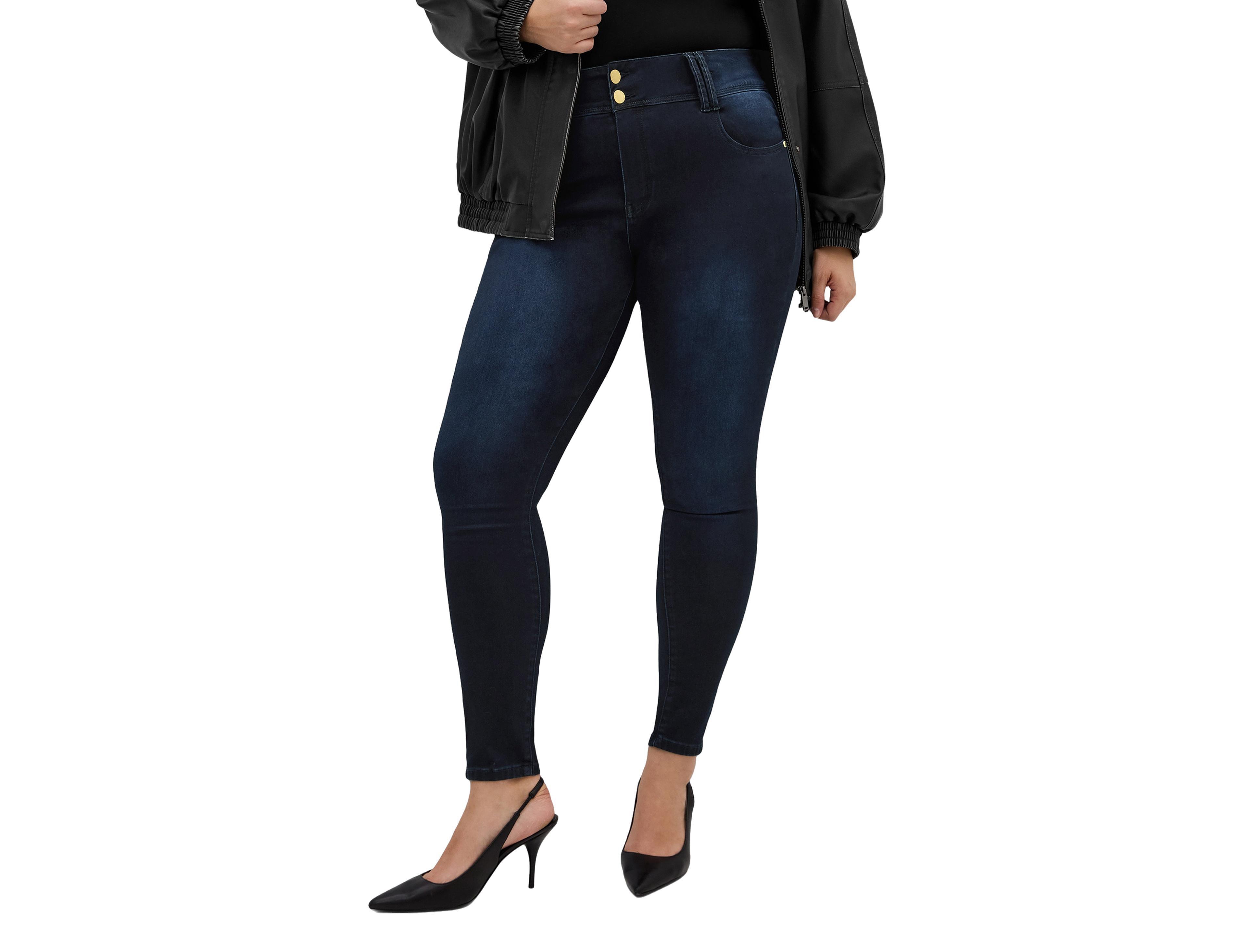 City Chic Plus Asha Fit High-Rise Skinny Short Jeans