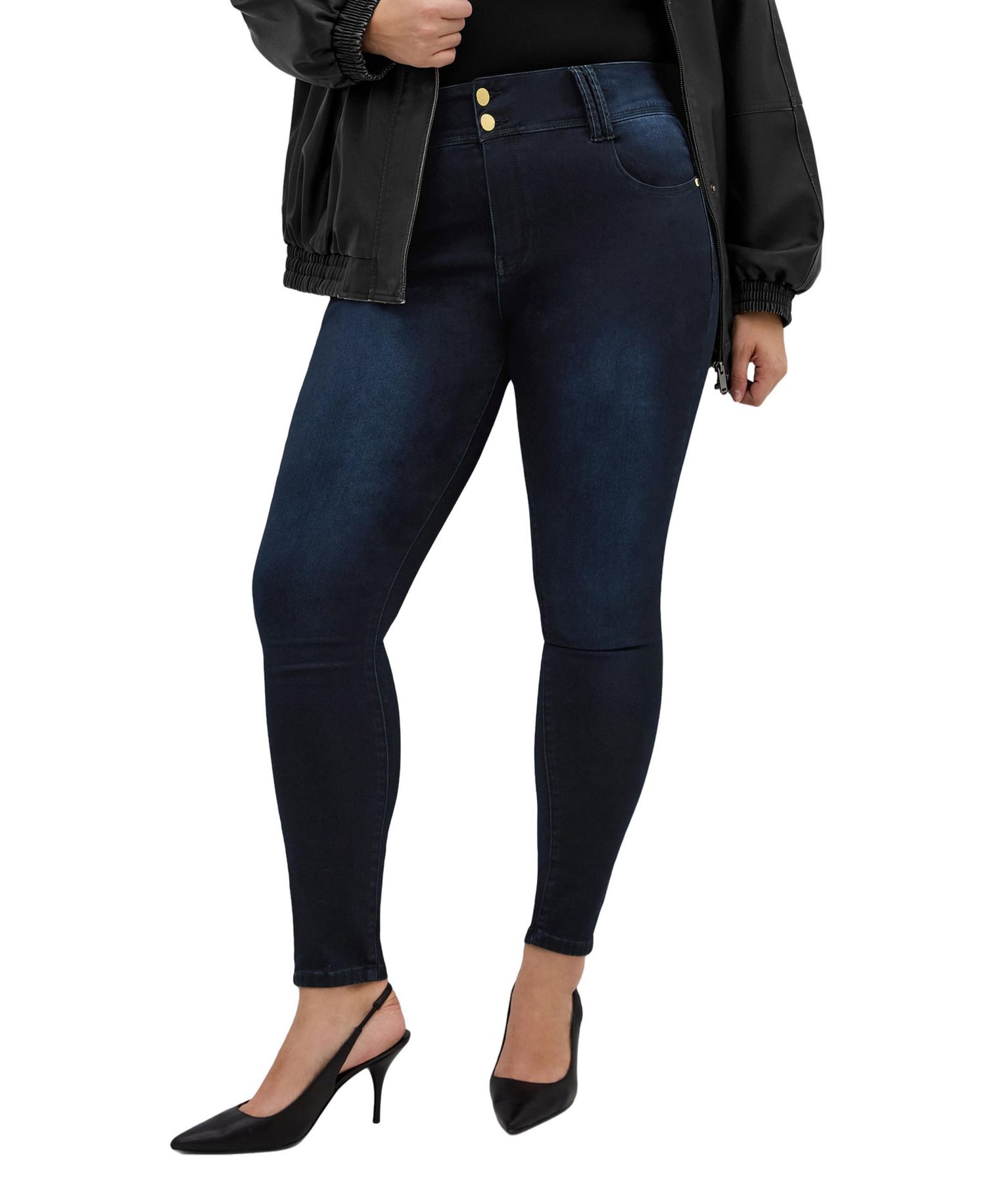 Women's Plus Size Asha Fit Skinny Leg Short Jean