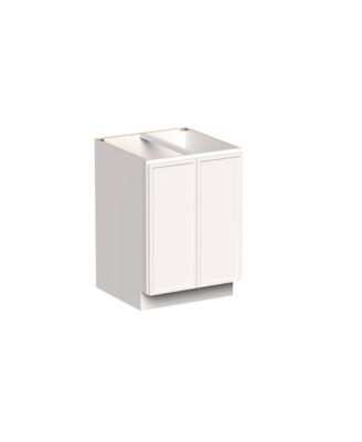 24" Wide Full Height Door Base Cabinet, Ready to Assemble Kitchen Cabinet with Solid Wood Frame, Soft-Close Slides and Hinges