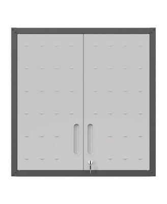 Wall Mounted Storage Cabinet Steel Adjustable Shelf Locking Doors
