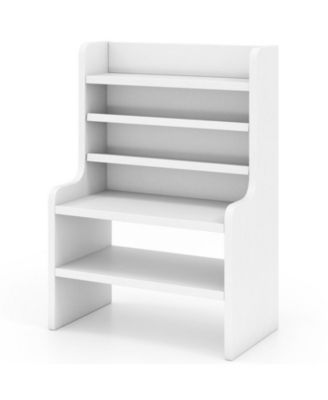 6-Tier Desktop Organizer Mini Storage Rack with 2 Removable Shelves