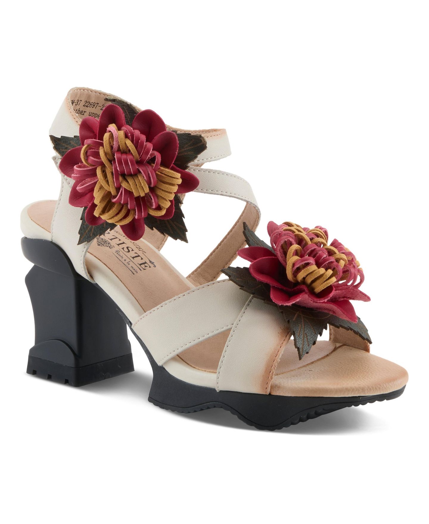 Женские сандалии L'Artiste Hooked 3D Floral Heel with Striking Style and Comfort — фото 1
