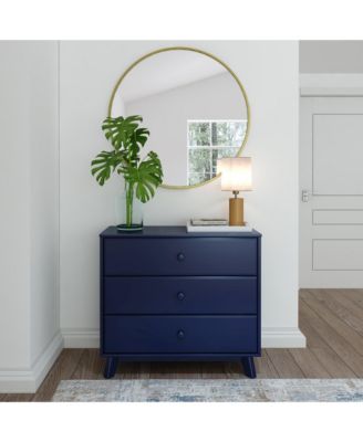 Solid Wood Classic 3-Drawer Solid Wood Dresser, Small Dresser for Bedroom, Chest of Drawers