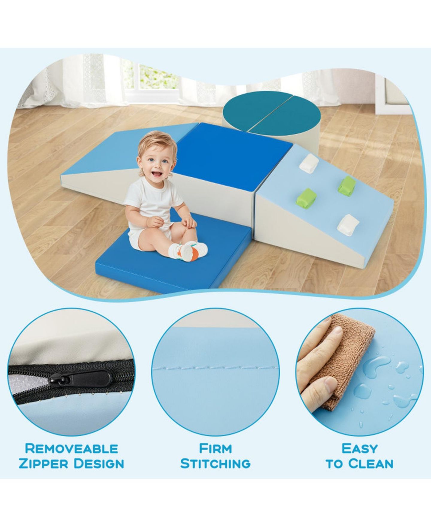 Детский игровой набор SUGIFT Soft-Play Foam-Climbing 6-Piece Playset, Ages 1+, цвет: Open Miscellaneous — фото 7