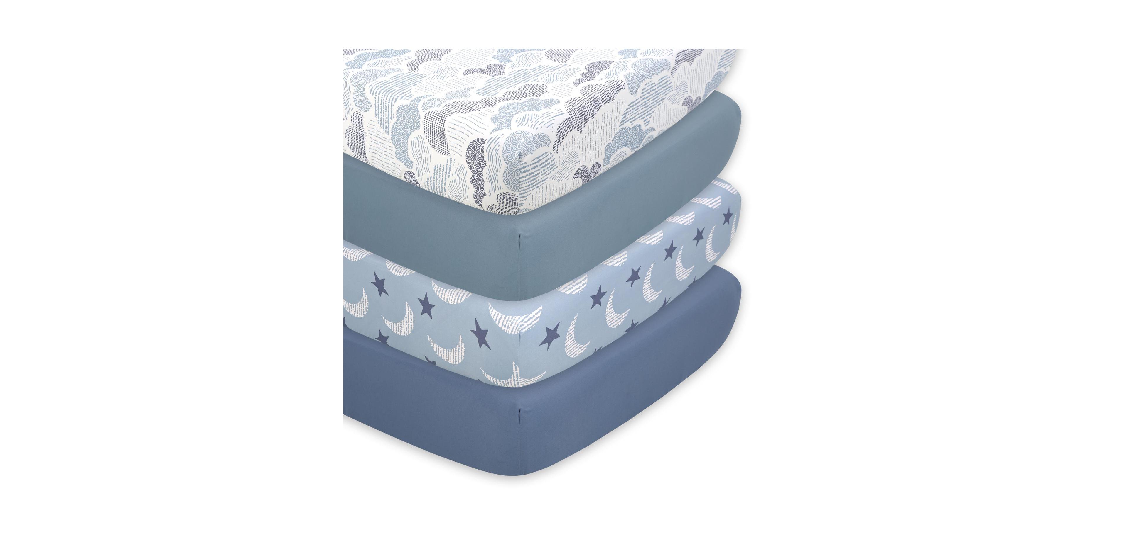 The Peanutshell Soft Cloud 4-Pack Fitted Crib Sheets