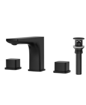 Widespread Bathroom Faucet 3 Hole, 2-handle Bathroom Sink Faucet with Drain Assembly