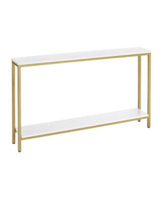 Slim 120cm 2-Tier Console Table with Storage Shelf for Small Spaces