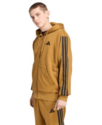 Men's Regular-Fit 3-Stripes Full-Zip Fleece Hoodie 