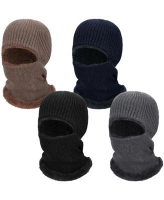 4 Pack Winter Balaclava Face Mask Knitted Fleece Thermal Cold Weather Outdoor Gear