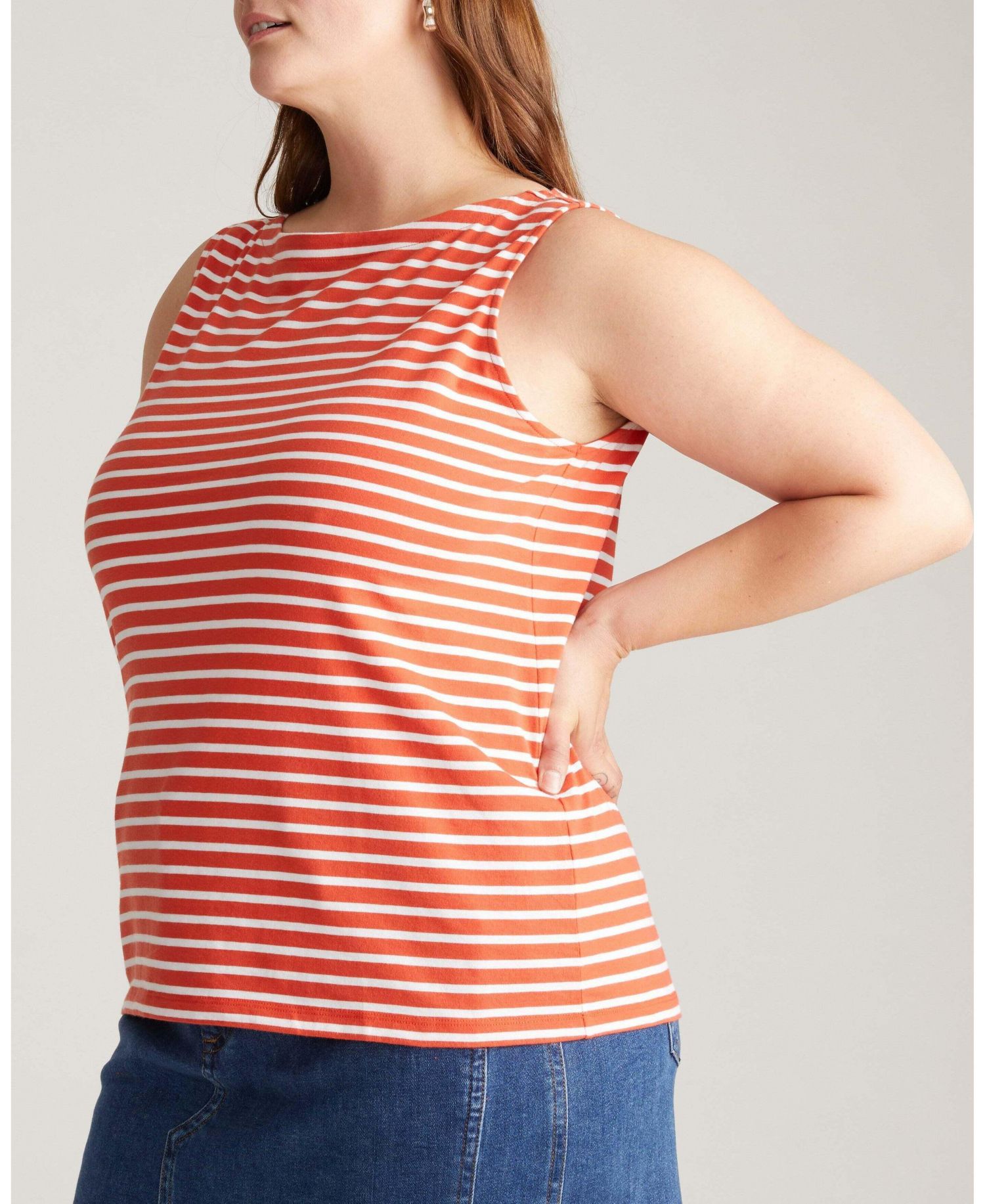 Women's Noyack Breton Stripe Boatneck Tank