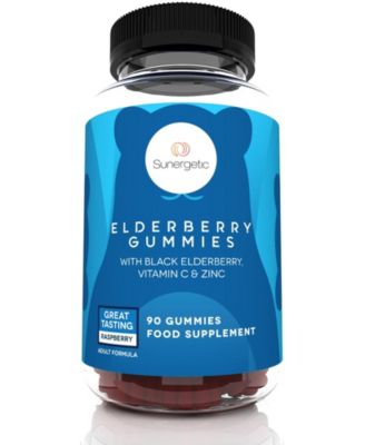 Elderberry Gummies with Vitamin C and Zinc, Raspberry Flavor, 90 Count