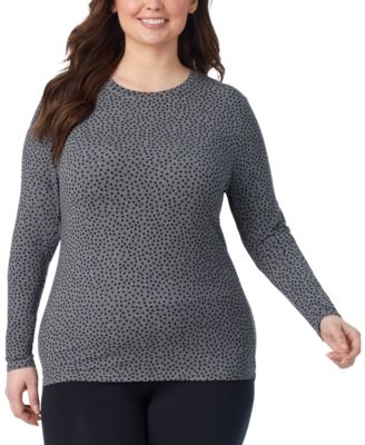 Plus Size Softwear Stretch Long-Sleeve Crewneck Top