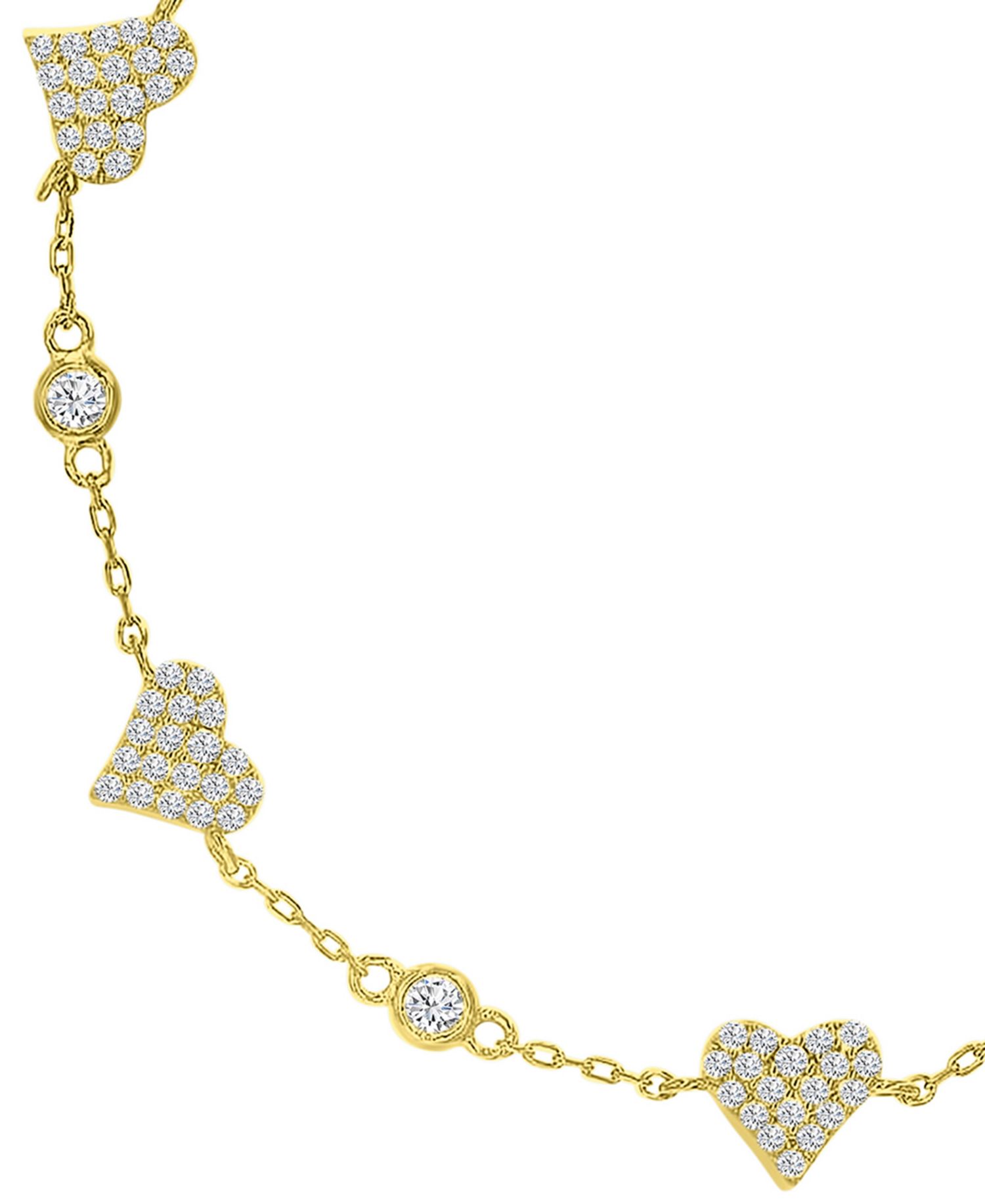 14k Gold-Plated Casual Heart Fashion Bracelet